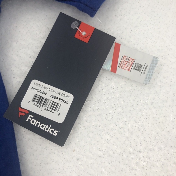 Fanatics University of Kansas Jayhawks Mens T-Shirt Large Blue KU NCAA New Tags - Picture 4 of 11